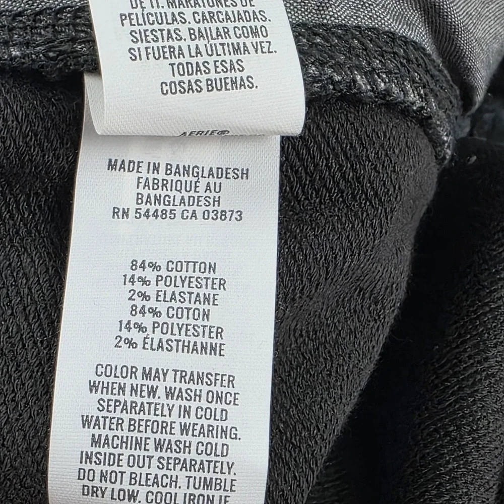 Aerie Pants Womens Large Gray Wide Leg French Terry Sweatpants Lounge Casual